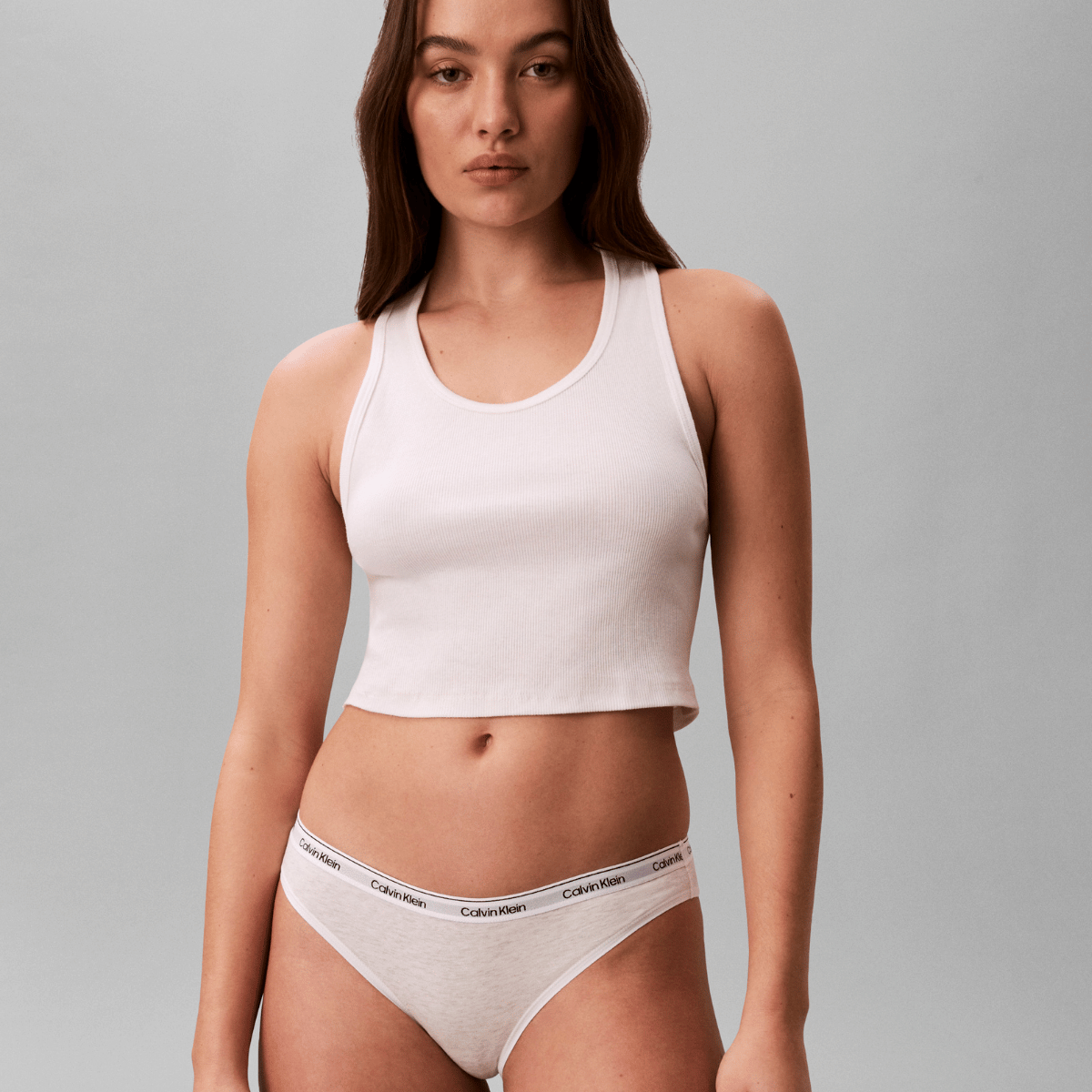 Calvin Klein Icon Logo tai trusse, grå - 000QD5044E - P34 - B01 Snow Htr