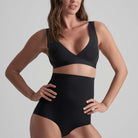 Bye Bra Invisible High Waist tai trusse, sort - INVHWB - Black - Black