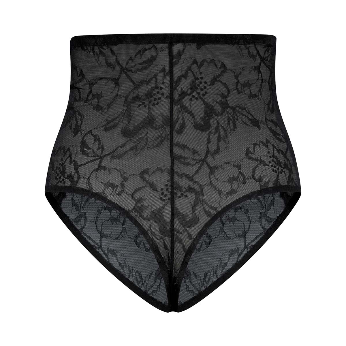 Bye Bra Lacy High Waist Shaping g-streng, sort - LACHWT - Black - Black