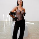 Chantelle Smooth Lines bodystocking, sort - C11N70 - 0DS - Black/Beige