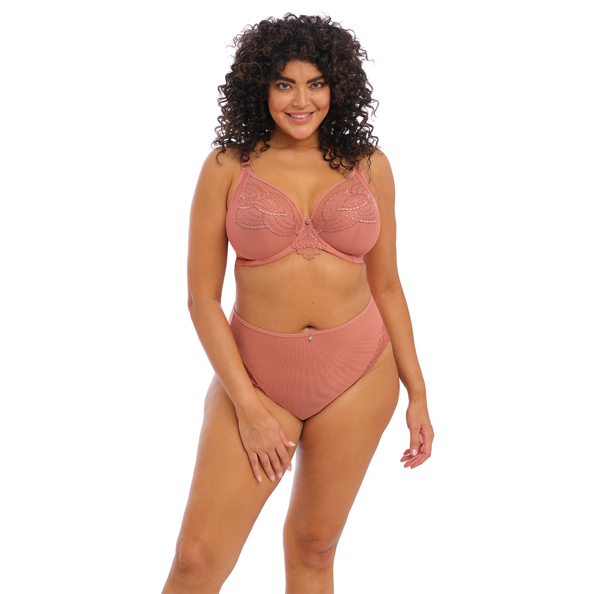 Elomi Priya maxi trusse, koralrød - EL4555 - ROD - Rosegold