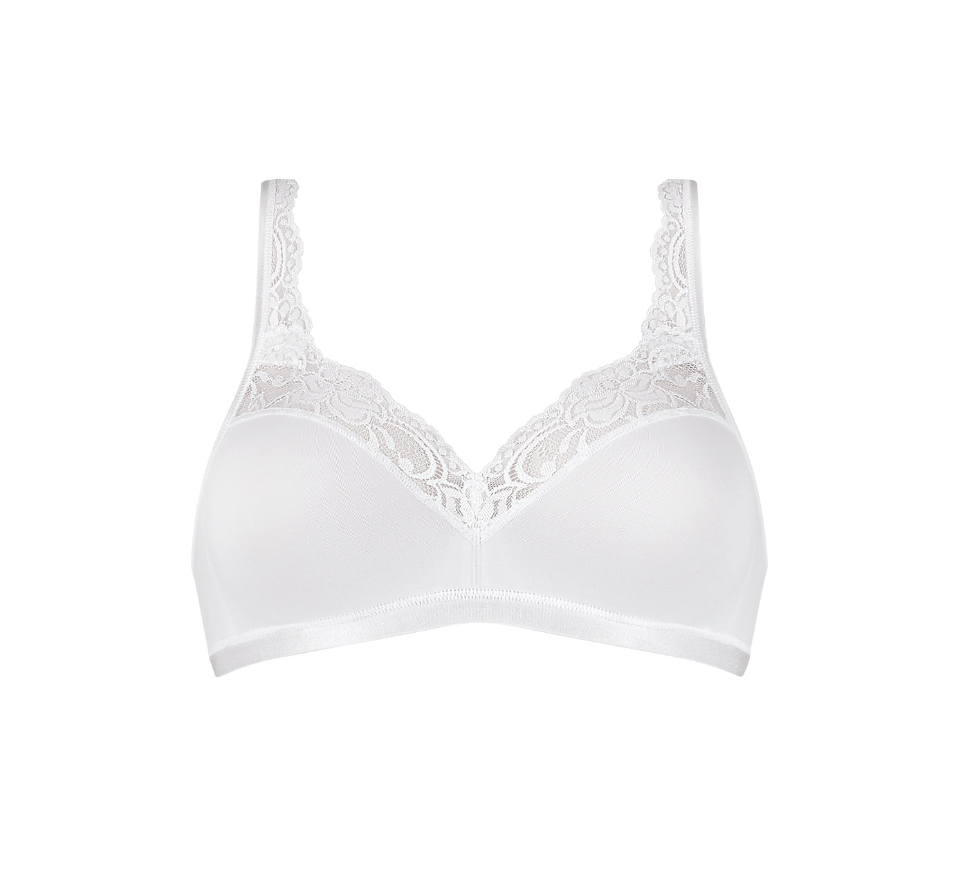 Sloggi Romance Soft BH uden bøjle, hvid - 10031898 - 0003 - White