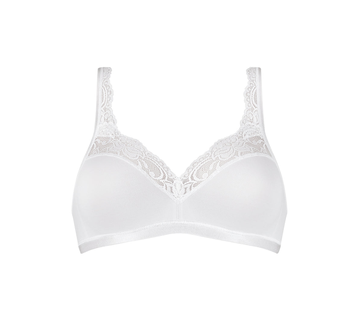 Sloggi Romance Soft BH uden bøjle, hvid - 10031898 - 0003 - White