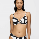 Triumph Summer Allure P 01 bikini top uden bøjle, multi - 10222239 - M016 - White - Dark Combination