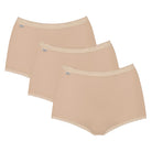 Sloggi Basic+Maxi 3-Pack maxi trusse, beige - 10007656 - 0026 - Skin